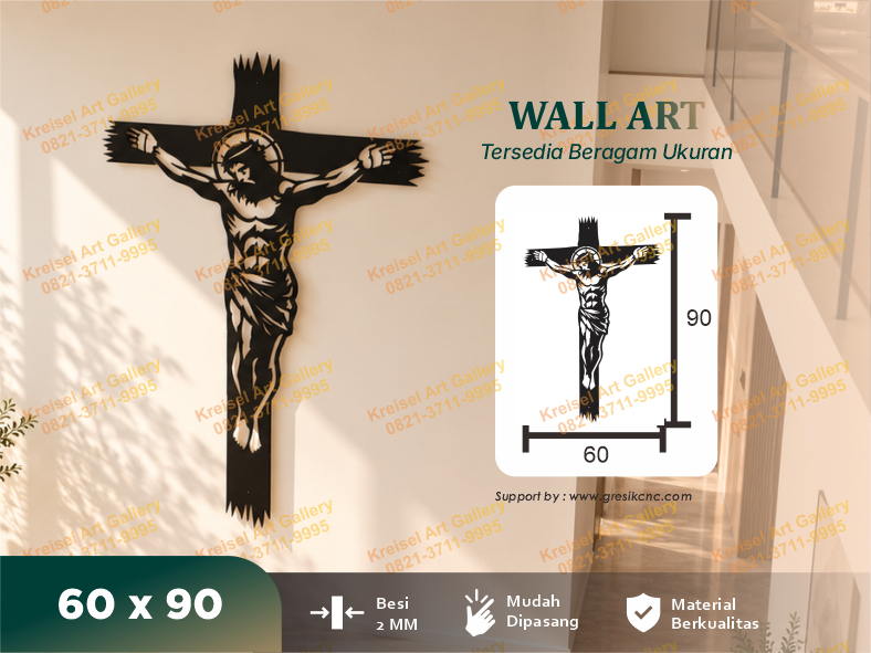 WALL ART - Classic Crucifix Wall Art (CRS-B)