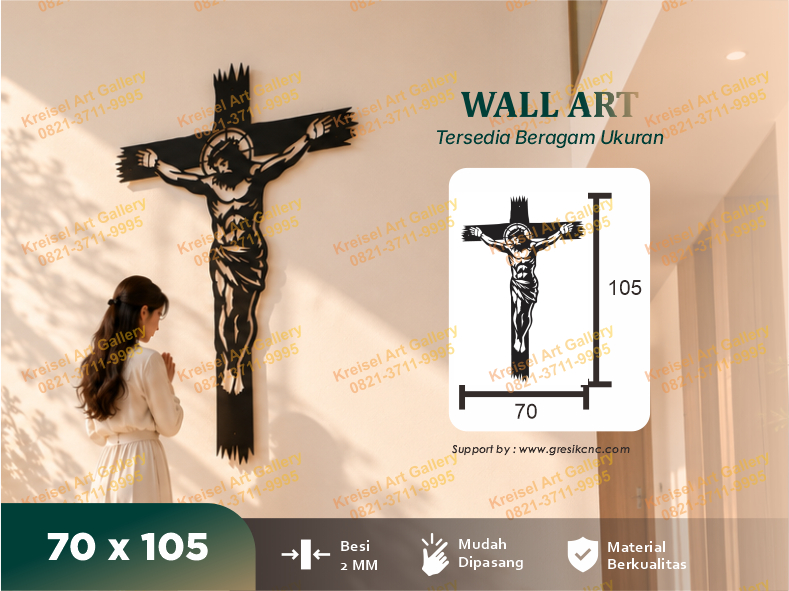 WALL ART - Classic Crucifix Wall Art (CRS-B)