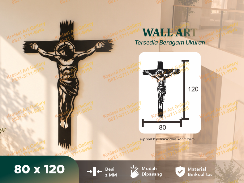WALL ART - Classic Crucifix Wall Art (CRS-B)