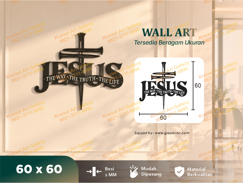 WALL ART - Draped Cross Mountain Wall Art (CRS-K)
