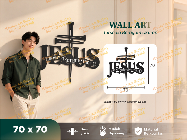 WALL ART - Draped Cross Mountain Wall Art (CRS-K)