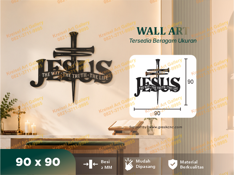 WALL ART - Draped Cross Mountain Wall Art (CRS-K)
